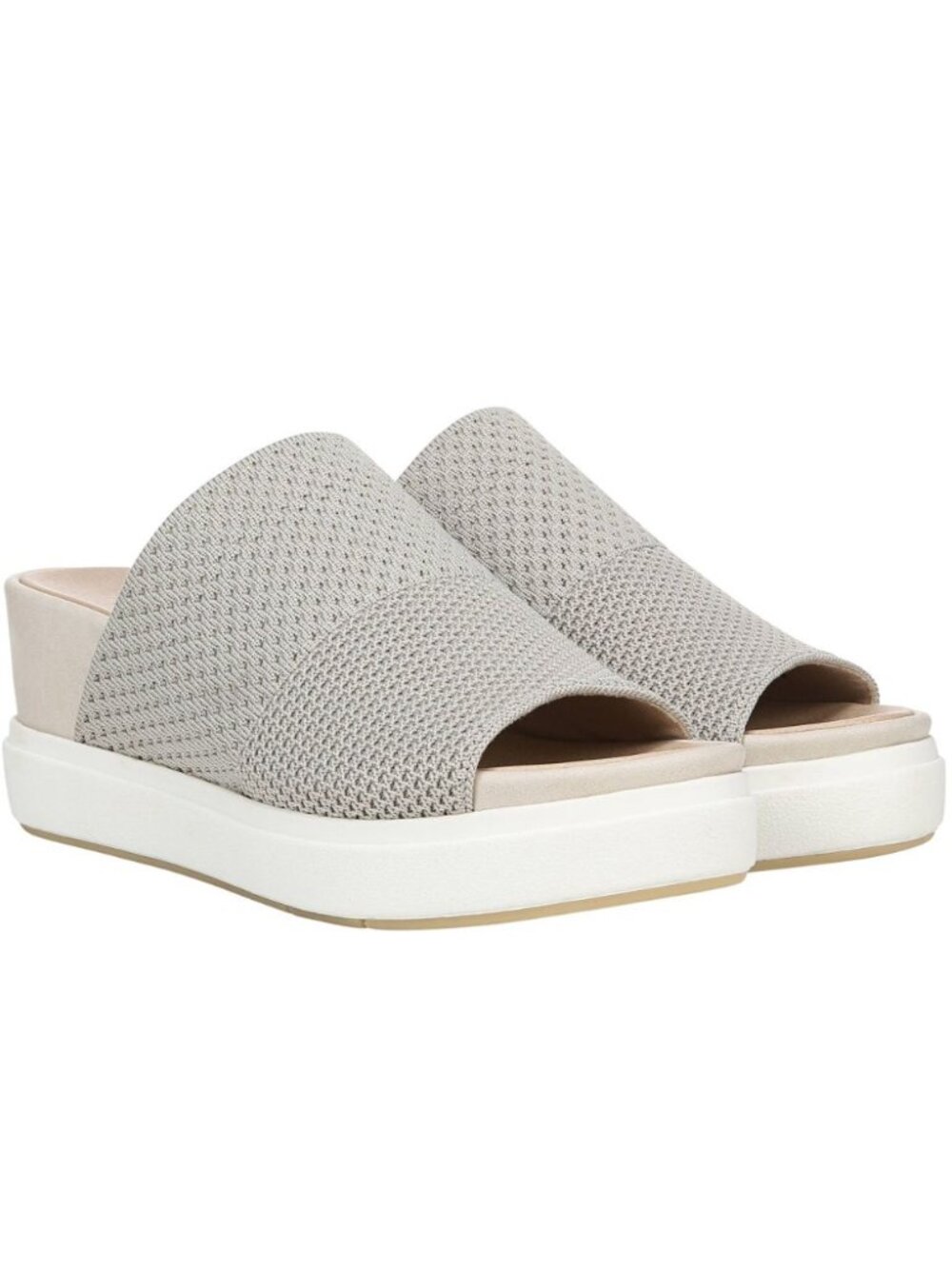 D'Scholls Women's Oyster Mesh Knit Sonia Open Toe Platform Slide Sandals Sz 7.5M - Picture 2 of 16